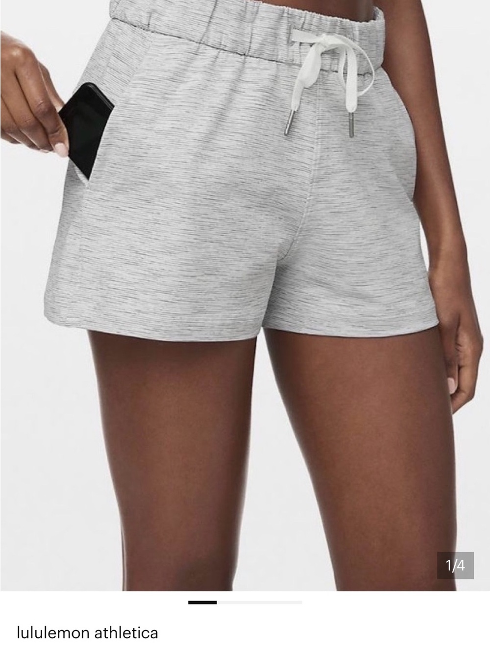 Lululemon On the Fly Women’s Light Gray Casual Shorts
